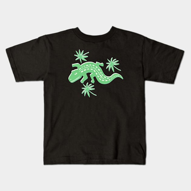 Alligator Safari Kids T-Shirt by Rebelform